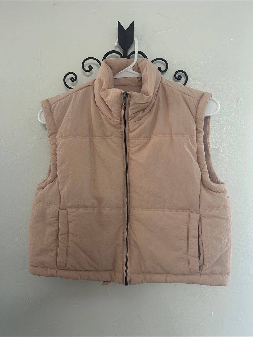 Thread & Supply Quilted Puffer Vest in Blush Pink